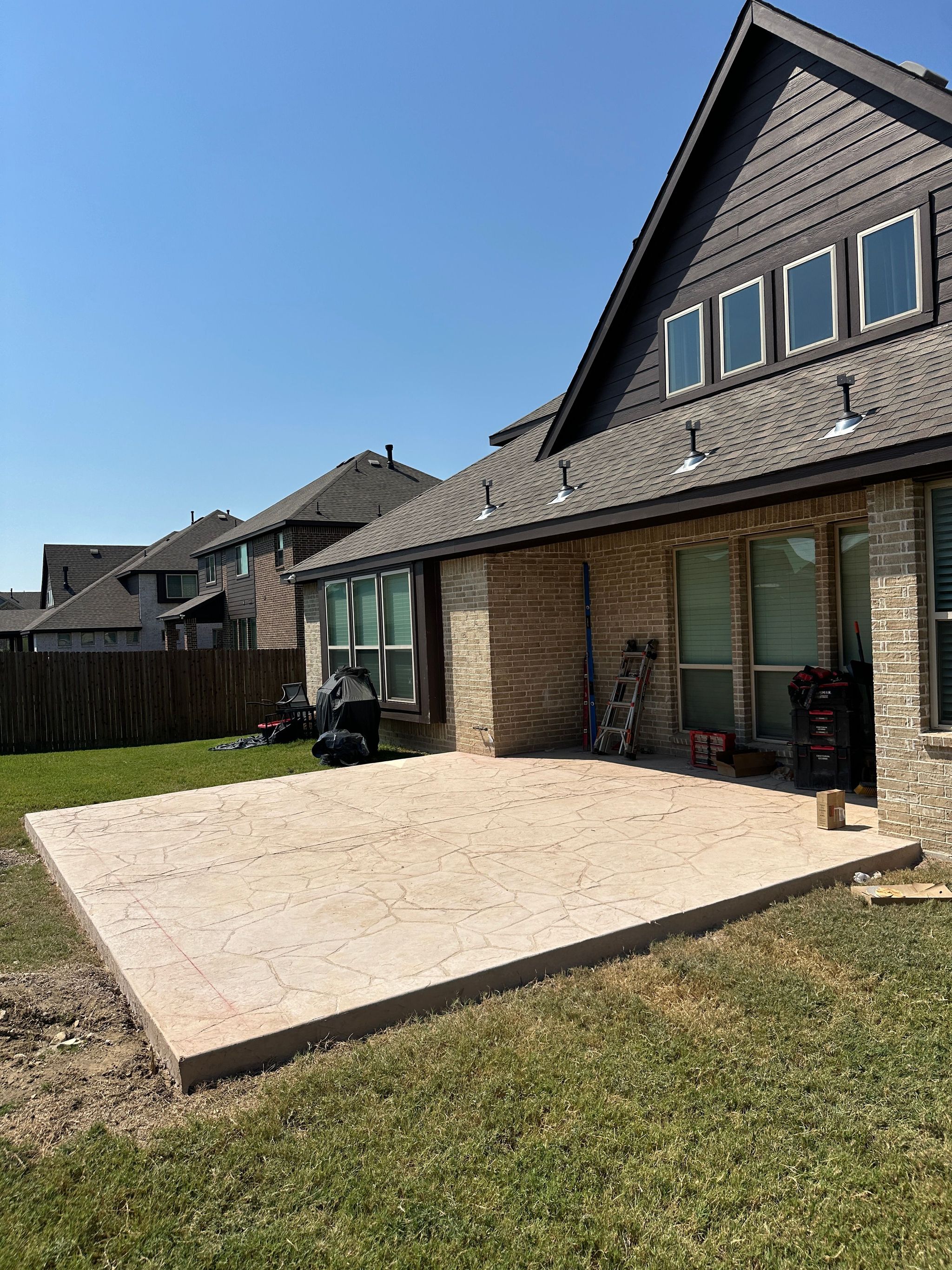 Pergola project - concrete foundation