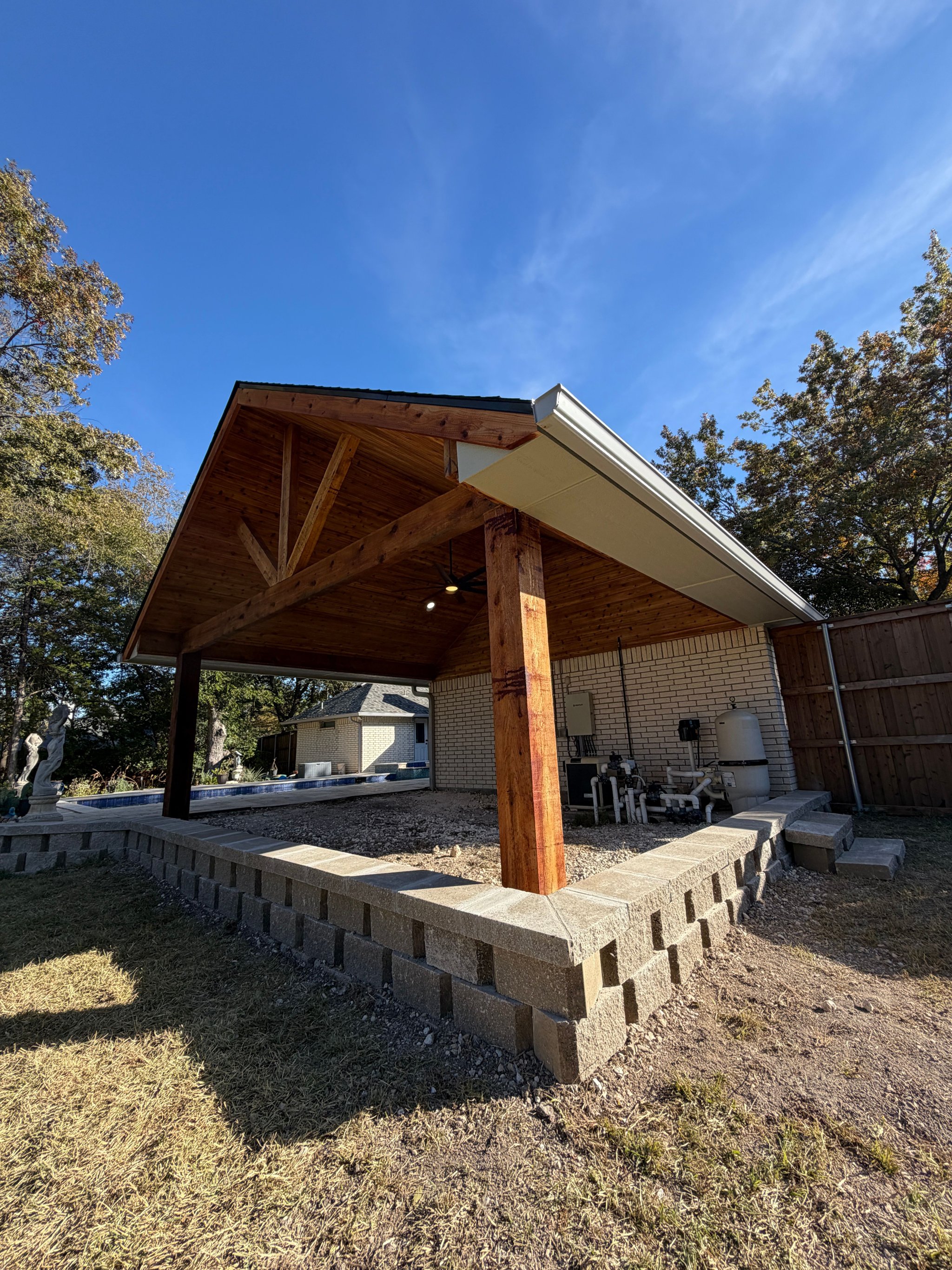 Pergola with Back Wall